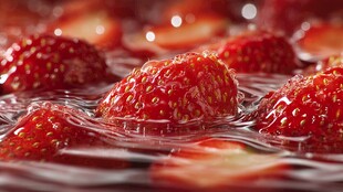 水中鲜草莓 灵动好诱人