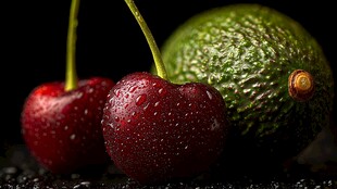 樱桃与牛油果的清新组合