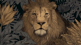 丛林中的威严雄狮