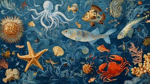 梦幻海底世界海洋生物绘景