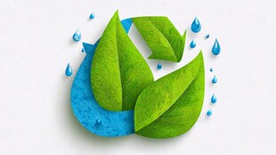 绿叶水滴 清新自然元素