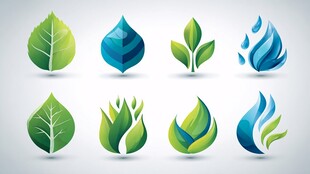 自然元素创意图标集合