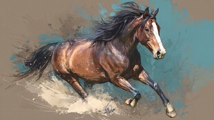 奔腾骏马 灵动艺术风采