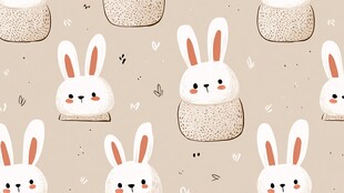 可爱兔子图案背景设计