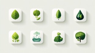 绿色环保图标集合