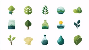 自然元素图标集