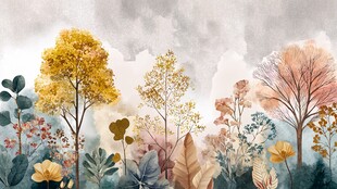 梦幻秋日森林植物景观