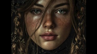 雀斑少女的灵动之美