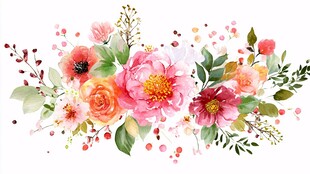 水彩花卉装饰画