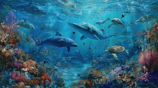 梦幻海底世界的海洋生物