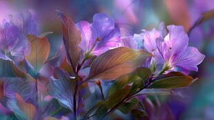 梦幻紫花绽放美丽瞬间