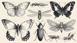 复古昆虫插画集