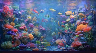 梦幻海底世界的多彩景观