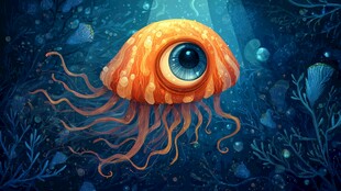 奇幻独眼水母的深海世界