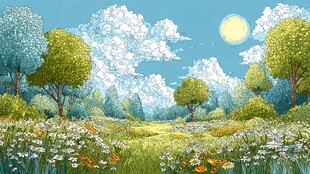 夏日田园风光美丽景致