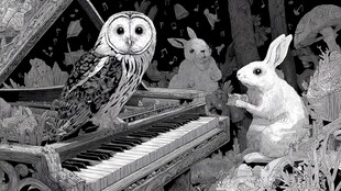 猫头鹰与兔子的音乐时刻
