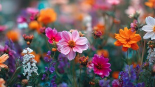 缤纷花海绽放自然之美