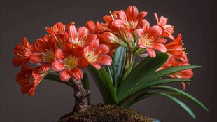 艳丽君子兰绽放优雅风姿