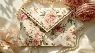 花卉图案精致手拿包