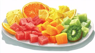 缤纷水果拼盘 色彩诱人