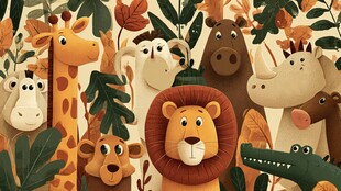 可爱丛林动物大集合