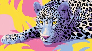 卧姿豹的绚丽插画艺术