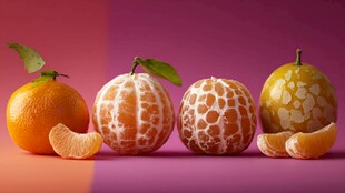 多彩柑橘展示 新鲜诱人