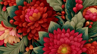 绚丽多彩花卉特写