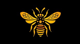 金色蜜蜂图标设计