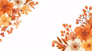 秋日花卉装饰图案