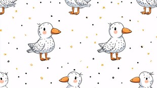 可爱小鸟图案 简约童趣风