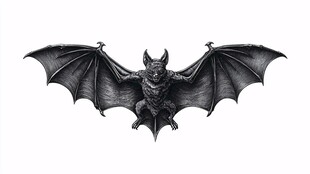 暗黑风格展翅恶魔蝙蝠