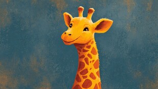 可爱长颈鹿卡通形象