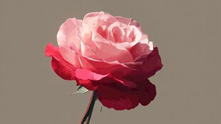 娇艳双色玫瑰特写