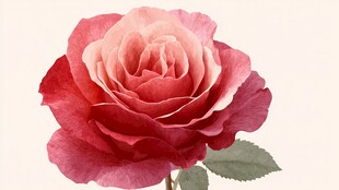 娇艳红玫瑰绽放优雅姿态