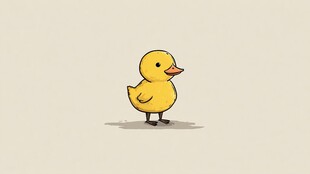 可爱小黄鸭插画