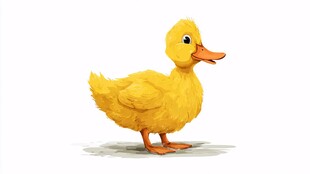 可爱小黄鸭插画