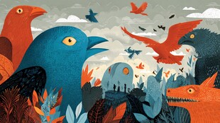 奇幻动物森林聚会场景