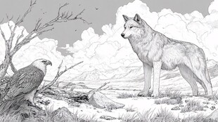 狼与鹰的旷野对峙