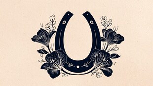 马蹄铁花卉装饰图案设计