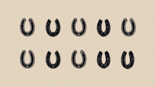 复古风格金属马蹄铁摆件