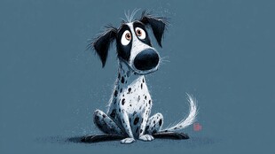 呆萌斑点狗的可爱瞬间