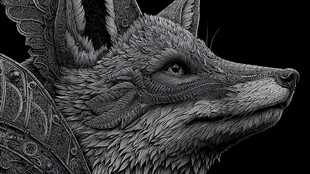 神秘狐影 精致纹路绘就奇幻