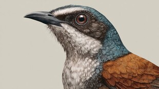 色彩斑斓的独特鸟类特写