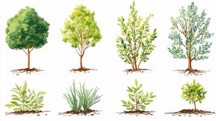 多样绿植集合展示