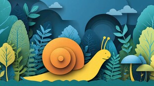 纸艺风蜗牛的奇幻森林之旅