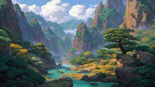 壮美山水间的诗意风光