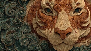 木雕虎首 古韵纹饰相伴