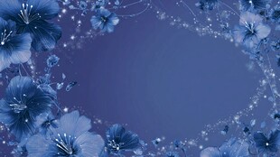 梦幻蓝调花卉背景图