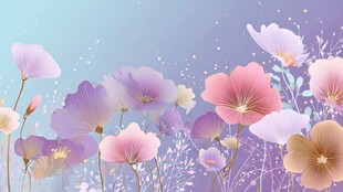 梦幻花卉背景图